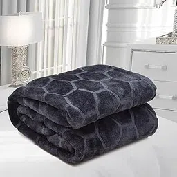 RRC Super Soft Printed Double Bed Mink Blanket with Satin Border Size 228 X 228 Cm and 1800 Grams,Pack of 1 Ideal for Light to Medium Winter, AC Use, Travel Blanket & Camping (Grey)-image-36