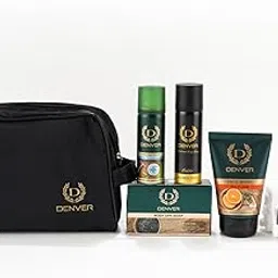 DENVER 5 in 1 Combo Grooming Kit For Men Gift Set - Nano Deo, Facewash,Body Spa Soap,Shaving Foam,Towel | Shaving Kit for Men | Gift Set for Men | Travel Grooming Kit | Valentine Gift For Men | Free Travel Pouch Inside-image-4