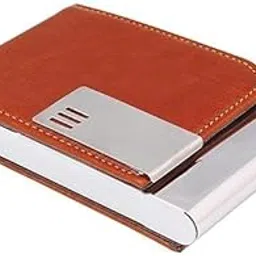 unvira Unisex Genuine Leather Wallet with Zipper | RFID Blocking Card Holder Zipper Wallet (Brown Magnetic)-picture-23