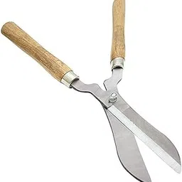 Gardening Cutting Tools - Ergonomic wood Handle Hedge Shears, Bush Clipper | Hedge Shear wood Handle Lawn or Grass Cutter - Blade size 8 inch-picture-26