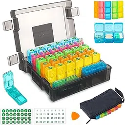 Monthly Pill Organizer 3 Times a Day, Portable Pill Box with Weekly Travel Bag, Large Capacity Medicine Organizer with Labels, 30 Day Pill Case & Pill Cutter for Easy Medication Management (Black)-image-40