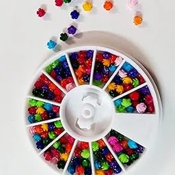 WorldWesties Nail Jewelry Multicolor Flower Rhinestones 3d Nail Art Flower Decoration Accessory-picture-23