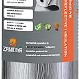 Reflective Foil Insulation Roll, Double-Sided Aluminum Heat Shield, 3mm Foam Core, Thermal Barrier (Silver, 24" X25Ft)-picture-11