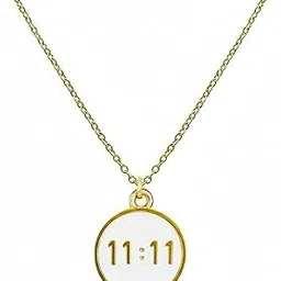 Eshop Women's 11:11 Pendant Chain Necklace | Stylish Minimal Make a Wish Necklace for Women & Girls | Imitation Jewellery Woman Necklace | Stainless Steel | Perfect for Diwali Gifting, Birthday, Anniversary-picture-44