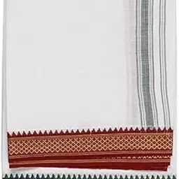 ragini v Men's Cotton Thalapathy Dhoti (White, 2 m) Set of 1-picture-45