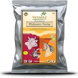VETMIDO Midomin Forte - Methoxy Chelated Mineral Mixture for Cattle, Cow, Buffalo, Goat, Pig, Horse & Poultry - 1 kg-picture-33