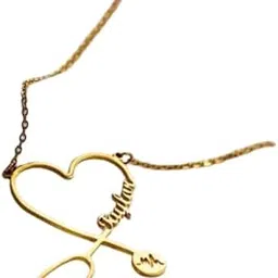 yam arts Personalized/Customized Stethoscope Designed Name Pendant/Necklace/Keychain With Ur name Or Love One Name With 24k Gold Plating And lazer Engraved Finish image 1