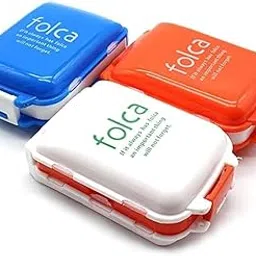 2 Piece Medicine Box Mini Vitamin Pill Tablet Case Organizer, Random color image 1