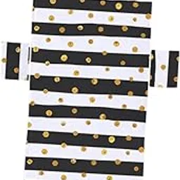 VELURA Stripe Beach Chair Cover Women with Pocket for Vacation Swimming Pool Travel Black Gold White|1 Beach Lounge Chair Cover|Gym Towels| Fitness Running & Yoga |Sporting Goods-image-54