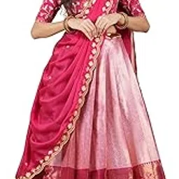 fabcartz Trendy Beautiful Unstitch South Indian Pattu Lehenga Choli for Women-picture-30