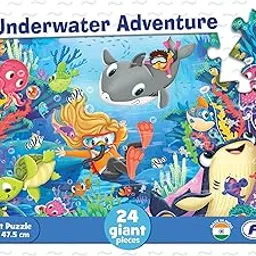 Frank Underwater Adventure Giant Floor Jigsaw Puzzle for Kids | Brain Booster Puzzle Games & Educational Toys for Focus | Puzzles for Kids for Age 3, 4, 5, 6, 7 | Gifts for Girls & Boys- 24 Pcs-picture-28