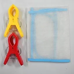 generic S S Mart Saree Pre-Pleating Clips 5 inch 2 nos and Ironing Protection Mat 1 no Combo | Multicolour - Saree Pre Pleating Big Clips | Mesh Type Ironing Cloth Protector-picture-44
