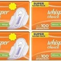 Whisper Choice regular wings sanitary pads 20+20+20+20 Sanitary Pad (Pack of 80)-picture-29
