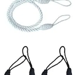 Merishopp 2Style 4PCS Rope Curtain Drape Tiebacks Tassel Living Room Bedroom-image-82