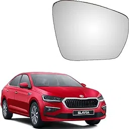 ovrm Side Mirror Glass Plate Tukdi for Skoda Slavia 2021-2023 Year Model (RIGHT DRIVER SIDE) image 1