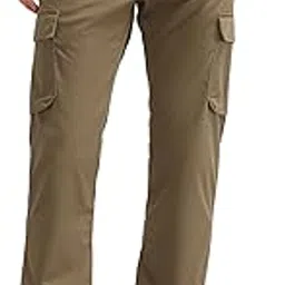 Mens Solid Brown Mid Rise Cotton Button Classic Pleated Front Casual Pants-image-64