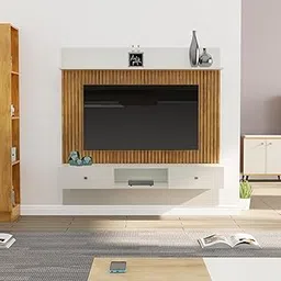 Bniture TV Unit for Living Room, Bedroom Unit Cabinet Base Mount with Storage Ideal for TV Upto 28 to 65 Inch (Giant Wood & Frosty White)-picture-16