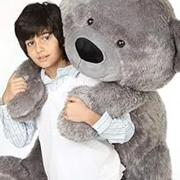 TOYFOREVER New Year Collection Classic ERO Fluffy Teddy Bear for Girls Birthday Gift for Kids (5 FEET, Grey)-picture-48