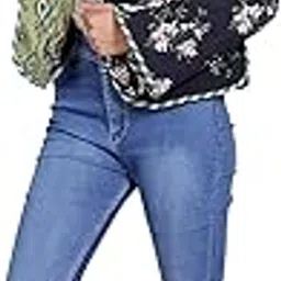 qzo style Women’s Reversible Quilted Jacket | 100% Cotton Ikat & Crepe Floral | Handmade Lightweight Coat-picture-54