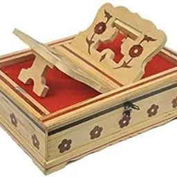 AS Wooden Handicraft Brown Wooden Handmade Rosewood Holy Book Stand Box for Quran Ramayan Bible Gita Ved Guru Granth Sahib-image-26