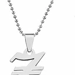 Personalised Old English Initial A to Z Alphabet Letter Customized Gothic Necklace Silver Stainless Steel For Men And Women LC460A-image-7