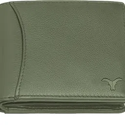 skinbull RFID Protected Leather Wallet for Men, Green-picture-42