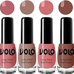 VOLO Color Rich Toxic Free Perfection Shine Nail Polish Set of 6 (Olive Nude, Pink, Nude, Candy Cotton, Dark Nude, Nude) 30ml-image-7
