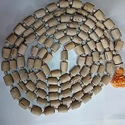 Radhika Poojan Bhandar Unisex Adult 8+1 Beads Brown Tulsi Chanting Mala (38 Inch)-picture-29