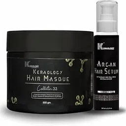 Collatin 33 Hair Masque (500 GM) and Argan Hair Serum (100ml) with Wheat & Soy Protein for Nourishment, Frizz Control, Strong & Shiny Hair, Suitable for All Types Hair (Pack of 2).-picture-54