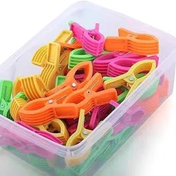 RARE-ZONE® Super Jumbo Plastic Clips: Heavy-Duty Rust Free Pegs for Cloth Drying, Ideal for Hangers, Rods, Ropes, Towels, Cloths Clip Comes with Storage Box (24)-picture-26