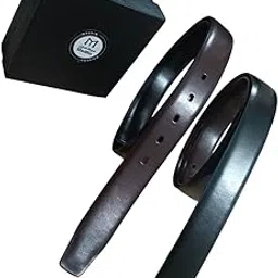 medsin Men’s Reversible PU Vegan leather Belts Strap Only formal Business Party Casual 35MM (1.35" inch) Waist sizes upto 40 inches or Under Black Brown-picture-14