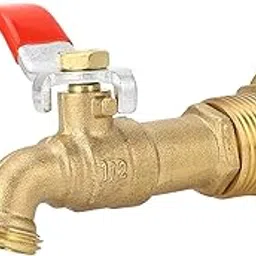 Rain Barrel Spigot, Quarter Turn Ball Valve Anti Erosion Rustproof for Pools image 1
