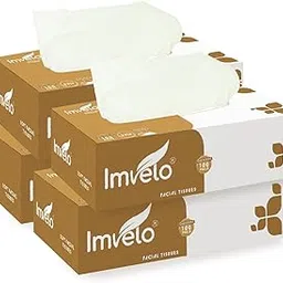 Imvelo 2 Ply Facial Tissue Paper Box - 400 Pulls (100 Pulls Each, Pack of 4) Soft, Highly Absorbent, 100% Virgin Paper, OBA Free Tissue Napkins, Face Tissue Box for Home - Dry Wipes For Women & Men-image-70