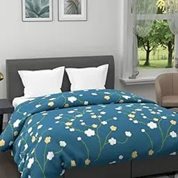 Premium Glace Cotton Double Bed King Size Quilt Cover/Duvet Cover/Rajai Cover/Blanket Cover with Zipper 90 X 100 Inches (Orrchid)-picture-27