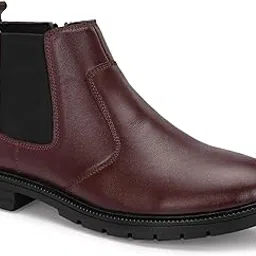 Men's Rich Quality|Lightweight|Comfortable Pure Leather Zip Chelsea Boot's-image-1