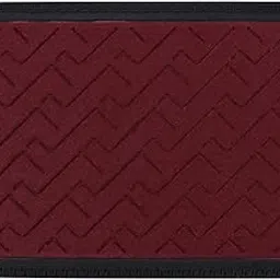 SOWETO Anti-Skid Door Mat for Home Entrance | Heavy Duty Rubber Border Floor Mat | Quick Dry, Washable & Dust Absorbing Doormat for Indoor/Outdoor Use (Maroon)-picture-23