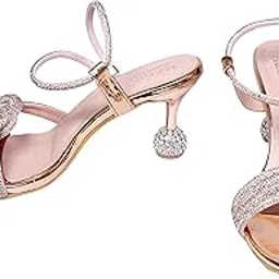 magic footwear Women’s Stylish Sandals with Crystal Ball Heel, Embellished Straps, Comfortable Cushion Insole & Open Toe Design – Ideal for Weddings, Receptions, Festive-picture-20