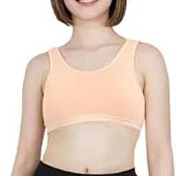 Adira | Teenager Bra for Girls | Non Padded Starter Bra | 2 Layered Front Panel for Coverage | Soft Cotton | Slip On Style | Fabric Shoulder | Pack of 1-image-3