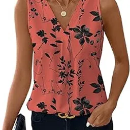 deidad Women’s Cute Bow Print Ruffle Sleeve Blouse – Elegant V-Neck Summer Top – Stylish Casual Sleeveless Shirt for Office, Vacation – Chic Feminine Fashion for Modern Women-picture-29
