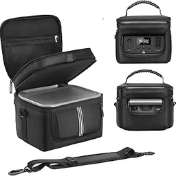 OCXLLEATLY Generator Carrying Case Compatible with ECOFLOW River 2,256Wh Portable Power Station, Two-layer Power Storage Bag with Quick Access & Air Flow Zipper Windows-image-3