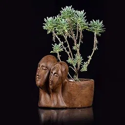 Lasaki Couple Antique Ceramic Pots for Indoor Plants, Planters, Flower,gamla, Outdoor, Balcony, Home, Garden, Office Decor, Succulent(L - 16 X W - 10 X H - 14.5 cm)(Plants not Included)-picture-16