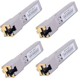4PCS 1000BASE-T Gigabit SFP to RJ45 Copper Ethernet Modular Transceiver for Cisco,Meraki,Ubiquiti,D/TP Link,Supermicro,Netgear,Broadcom, 1.25G SFP-T CAT5E/CAT6 up to 100m Mikrotik S-RJ01-picture-19
