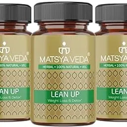 MatsyaVeda Herbals: Lean Up | Supports Natural Weight Management & Detoxification | 20+ Ayurvedic Ingredients | (Pack of 3, 180)-picture-18