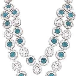 i jewels Traditional Layered Necklace with Blue Stone Detailing for Groom/Dulha Men (MLP68ZG)-picture-21