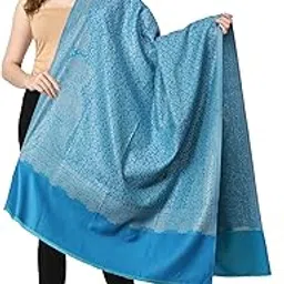 Women's Kashmiri Wool Blend Paisley Ambi Design Shawl, Warm and Soft Ladies Shawls/Stole Wrap for Winter Perfect Gifting Choice [SIZE:40X80 Inches]-image-16