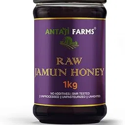 ANTAJI FARMS Raw Jamun Honey Pure and Natural, Unprocessed & Unpasteurized Healthy Honey | Natural Harvested from Wild Honey Bee Hive Jar 1 kg Pack of 1-picture-11