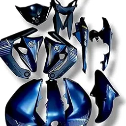 Balaji Auto Parts FZ V2 Bike Full Body Kit, Complete Body Panel Kit, Matt Blue Colour with Blue & Yellow Sticker-picture-17