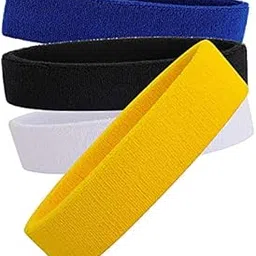 R-LON Workout Headband for Women & Men - Moisture Wicking & Non-Slip Exercise Hairband or Sports Sweatband -Ideal for All Sports Like Tennis, TT, Badminton, Running and Yoga (4 PC) a18-image-30