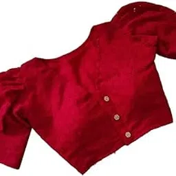 Women's Cotton Blouse, Puff Sleeve Design (in, Alpha, Free Size, Regular, Red)-picture-47