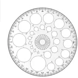 Art Protector 360 Degree with 16 Circles Stencil Size-12.5 cm - Off White-picture-22